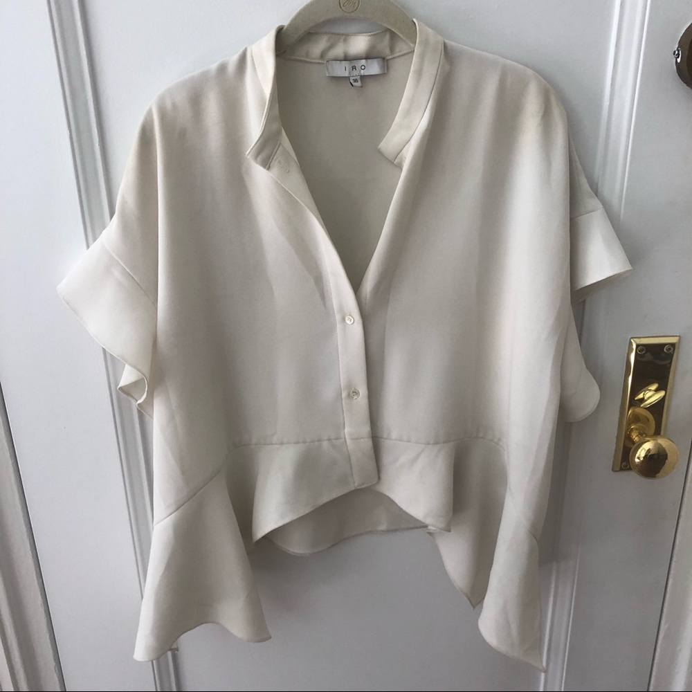 IRO Cropped Blouse with Ruffles